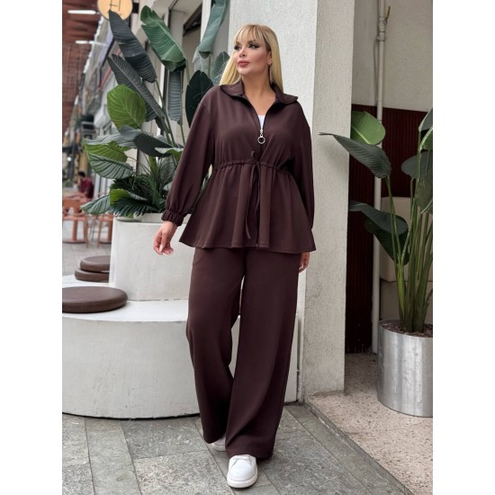 GATHERED WAIST DRAWSTRING STRETCH OYSHO FABRIC SET 192109