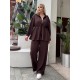 GATHERED WAIST DRAWSTRING STRETCH OYSHO FABRIC SET 192109