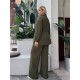 GATHERED WAIST DRAWSTRING STRETCH OYSHO FABRIC SET 192111
