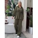 GATHERED WAIST DRAWSTRING STRETCH OYSHO FABRIC SET 192111