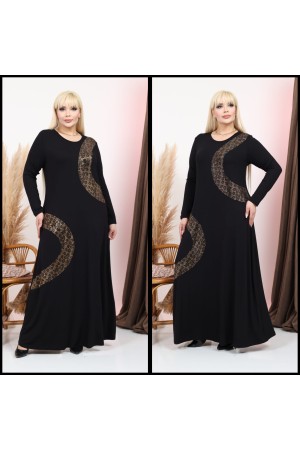 SİYAH VİSKON KUMAŞ ELBİSE 186142