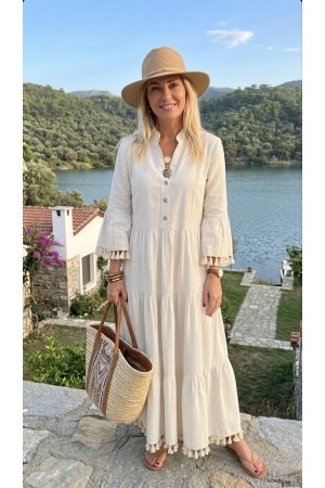 KETEN KUMAS ELBISE 188843