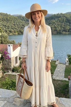 KETEN KUMAS ELBISE 188843