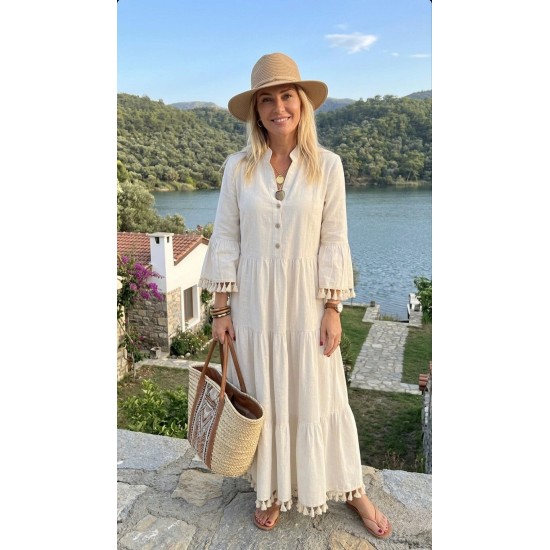 KETEN KUMAS ELBISE 188833