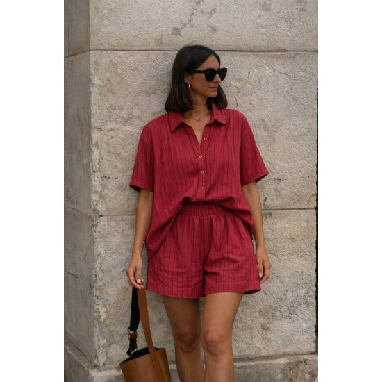 ÇİZGİLİ MODAL ŞORT TAKIM 188365