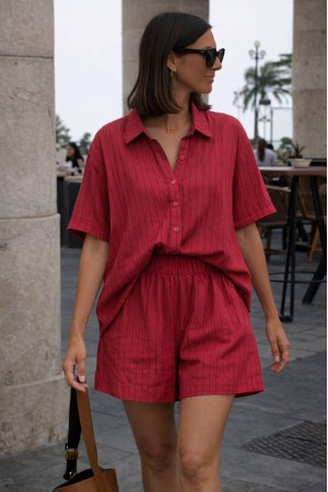 ÇİZGİLİ MODAL ŞORT TAKIM 188365