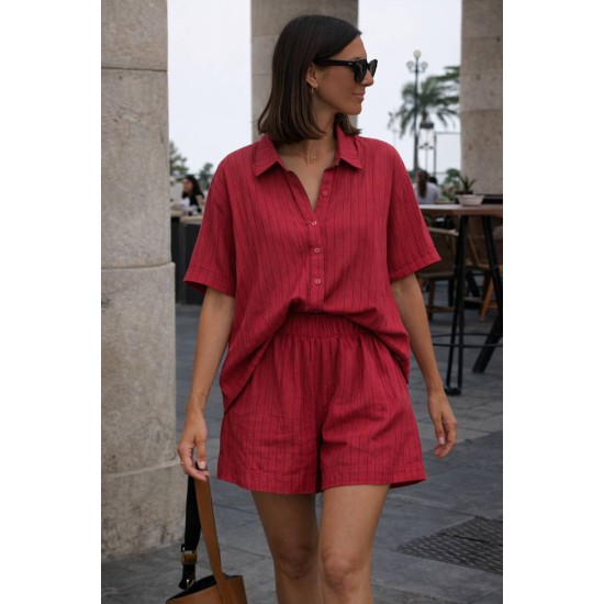 ÇİZGİLİ MODAL ŞORT TAKIM 188365