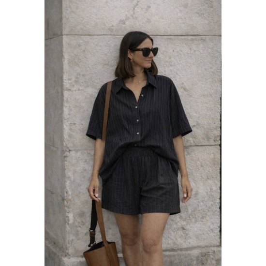 ÇİZGİLİ MODAL ŞORT TAKIM 188366