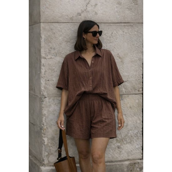 ÇİZGİLİ MODAL ŞORT TAKIM 188367