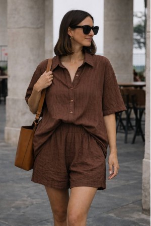 ÇİZGİLİ MODAL ŞORT TAKIM 188367