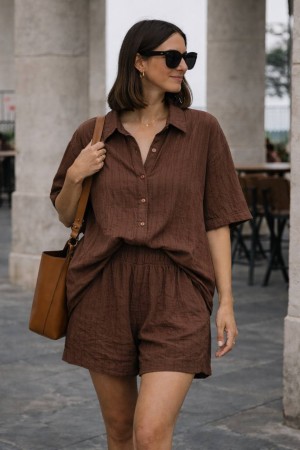 ÇİZGİLİ MODAL ŞORT TAKIM 188367