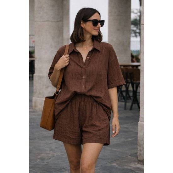 ÇİZGİLİ MODAL ŞORT TAKIM 188367