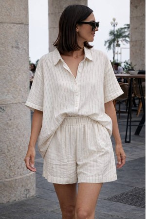 ÇİZGİLİ MODAL ŞORT TAKIM 188368