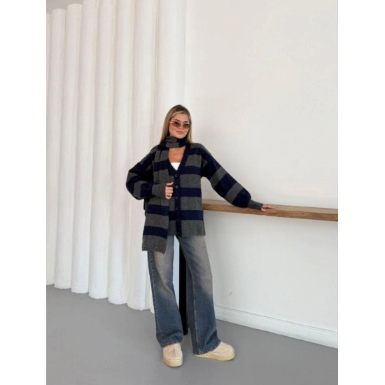 CIZGILI SALLI OVERSIZE TRIKO HIRKA 192083