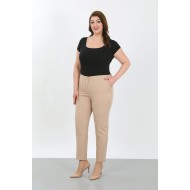 DOUBLE FABRIC SIDE ELASTIC TROUSERS 191702
