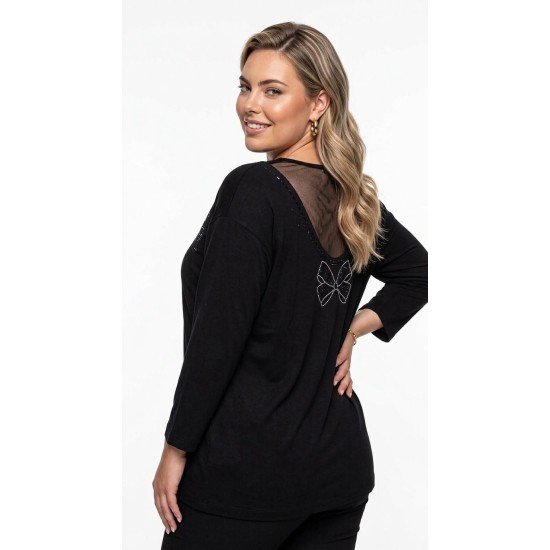 DANTEL VE TAS DETAYLI BLUZ 192356
