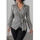 ÇİZGİLİ KRUVAZE BLUZ 188537