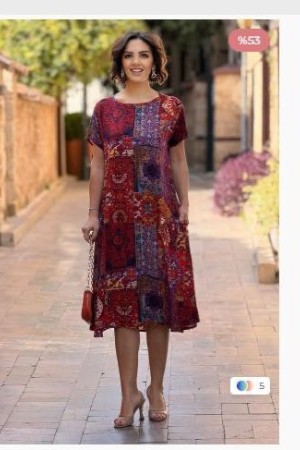 PATTERNED DRESS 188744