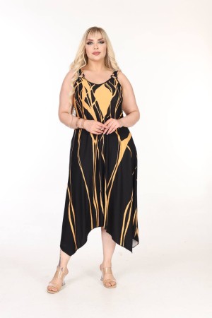 DESENLI TOKALI VISKON ELBISE 189081