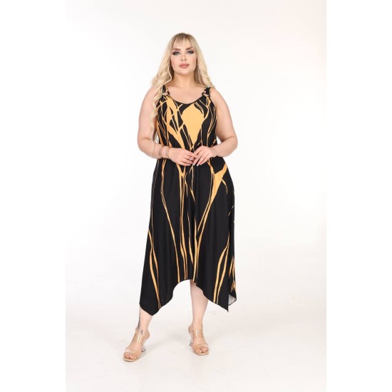 DESENLI TOKALI VISKON ELBISE 189081