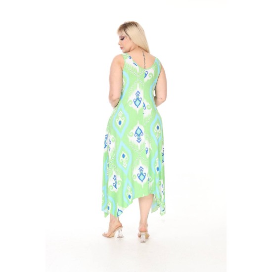 DESENLI TOKALI VISKON ELBISE 189083