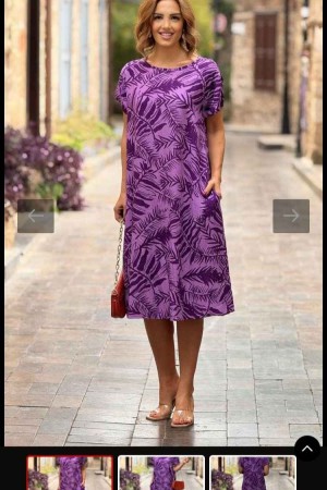 PATTERNED VISCOSE DRESS 188756