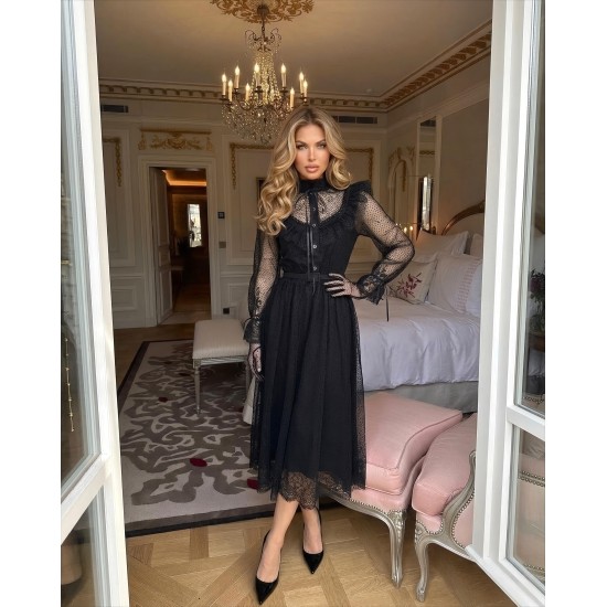 TÜL DETAY ABİYE ELBİSE 188167