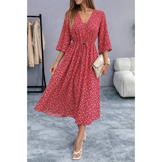 DOKUMA VİSKON KUMAŞ ELBİSE 188377