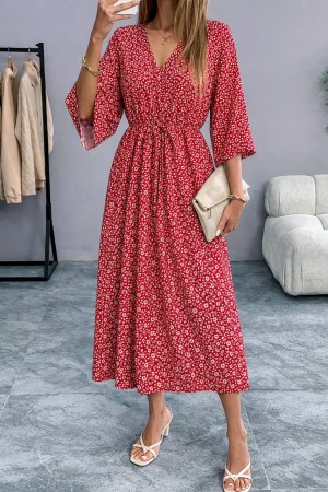 DOKUMA VİSKON KUMAŞ ELBİSE 188377