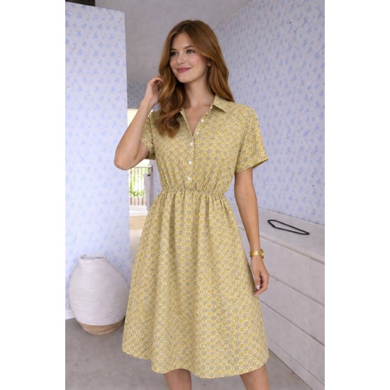 DOKUMA VİSKON KUMAŞ ELBİSE 188382