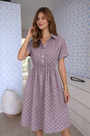 DOKUMA VİSKON KUMAŞ ELBİSE 188383