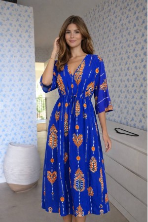 DOKUMA VİSKON KUMAŞ ELBİSE 188385