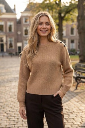 BUTTON DETAIL KNITTED SWEATER 192149