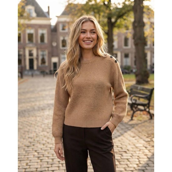 BUTTON DETAIL KNITTED SWEATER 192149