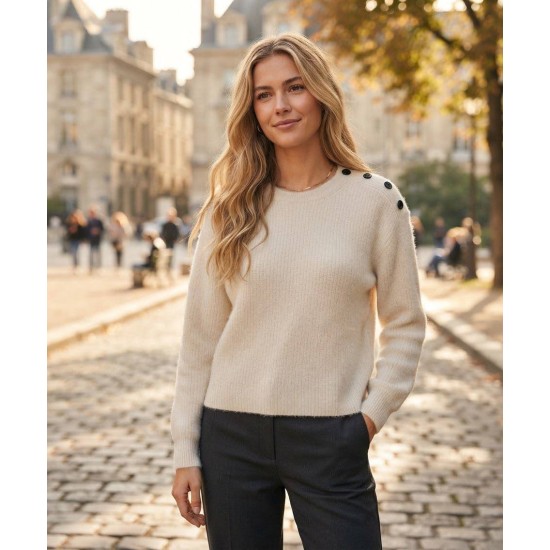 BUTTON DETAIL KNITTED SWEATER 192150