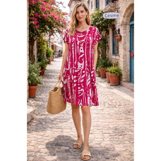 VISCOSE FABRIC DRESS 188475