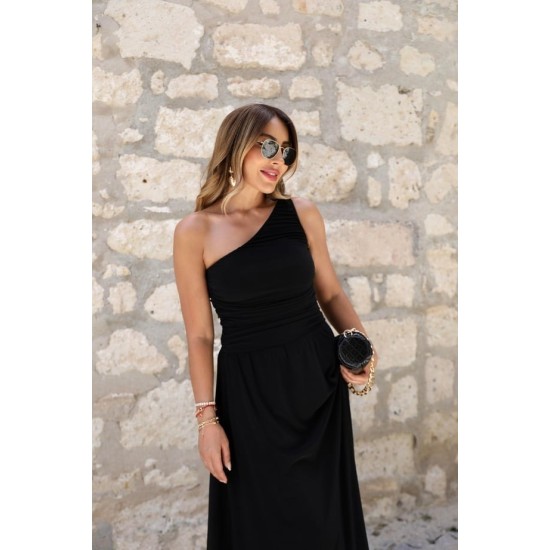 RUCHED ONE SHOULDER SANDY FABRIC DRESS 189000