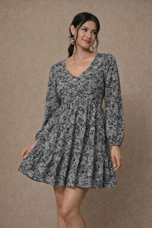 LINED MINI DRESS 188614