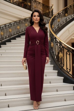 TRANSPARAN TÜL DETAY ELBİSE 188231