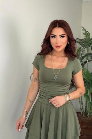 SCUBA KNIT RUFFLED MINI DRESS 188990