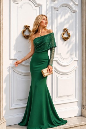 GLITTER SHIMMER CREPE DRESS 189545