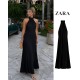 HALTER YAKA SATEN ELBISE 190408