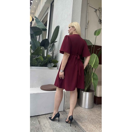 LIKRALI DOUBLE KREP ELBİSE 188860