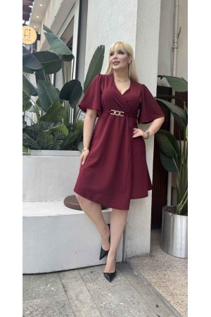 LIKRALI DOUBLE KREP ELBİSE 188860