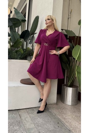 LIKRALI DOUBLE KREP ELBİSE 188863