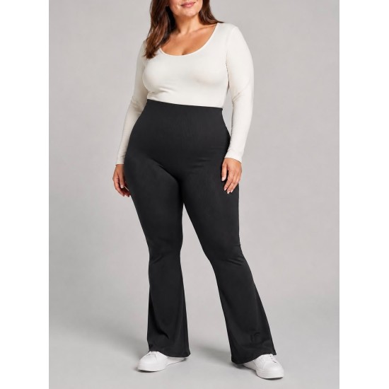 RIBBED FLARED PANTS 191970
