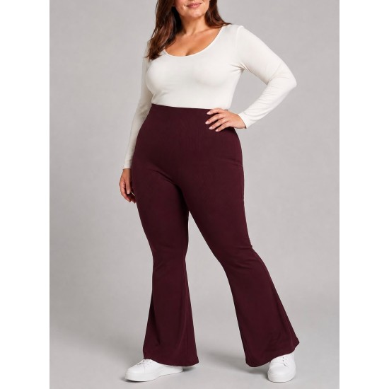 RIBBED FLARED PANTS 191971