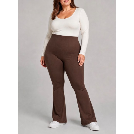 RIBBED FLARED PANTS 191972