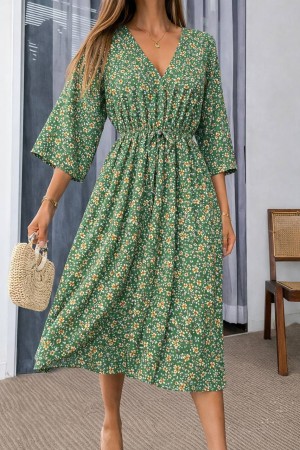 DOKUMA VİSKON KUMAŞ ELBİSE 188375