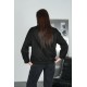 IMPORTED SUEDE FABRIC ZIP-UP JACKET 192303